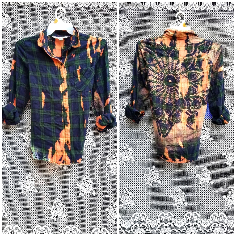 Bleach Distressed Flannel